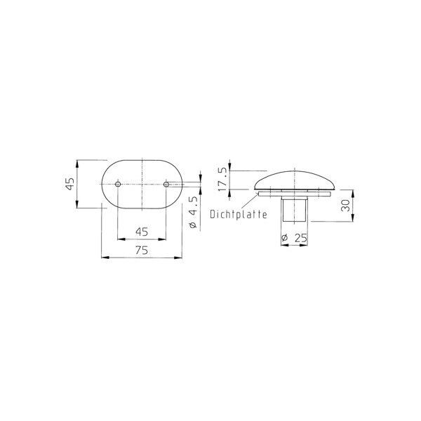 Jokon® Begrenzungsleuchte PL 2000, weiß ~ 140/185