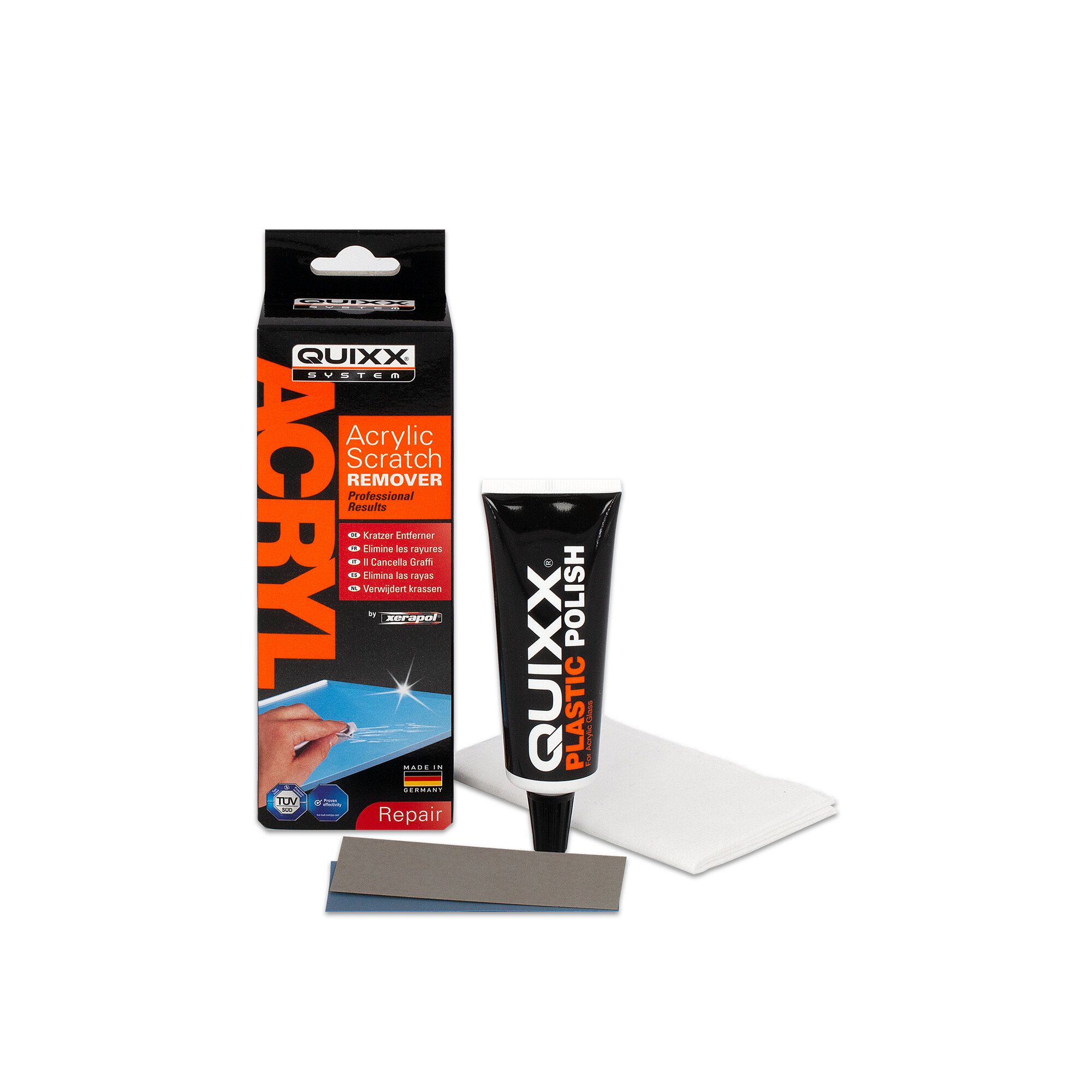 Quixx System® Acryl Kratzer Entferner 50 g, schwarz orange ~ 450/228