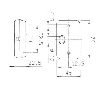 Jokon Begrenzungsleuchte Jokon PL 130 140/048 Abmessungen