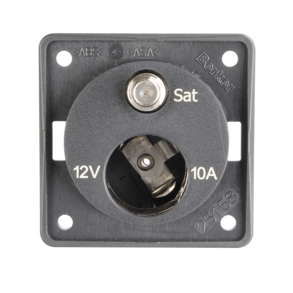 Berker GmbH Integro 12 Volt und SAT anthrazit, lose  ~ 321/267-1