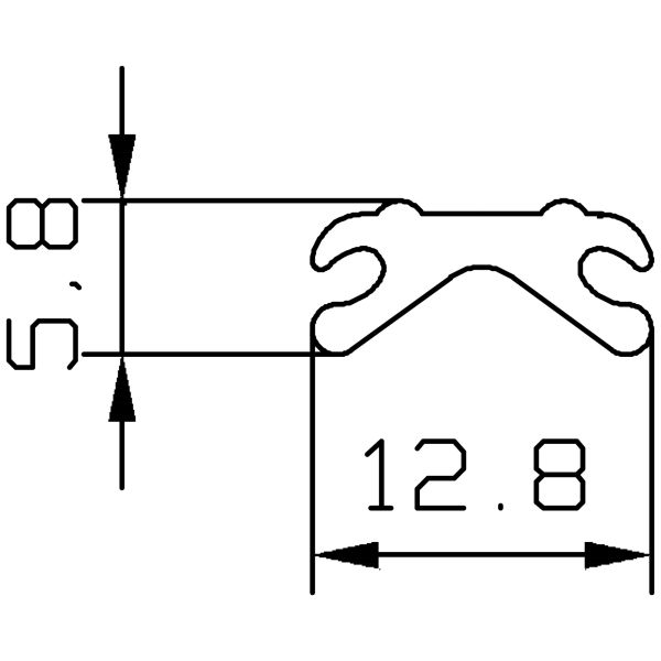 Estorfer Leistenfüller 12,5 mm, schwarz braun, Länge 15 m ~ 212/074