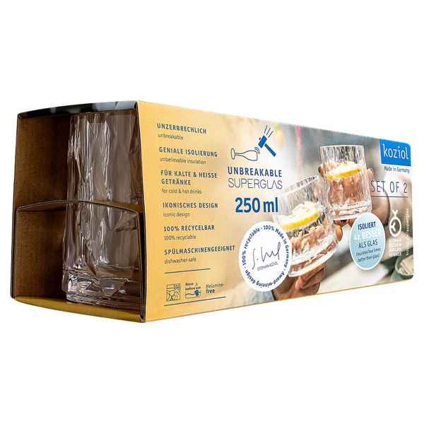 koziol Whisky 250 ml Superglas CLUB, 2er-Set ~ 551/230